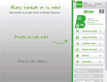 Tablet Screenshot of bintercanarias.com